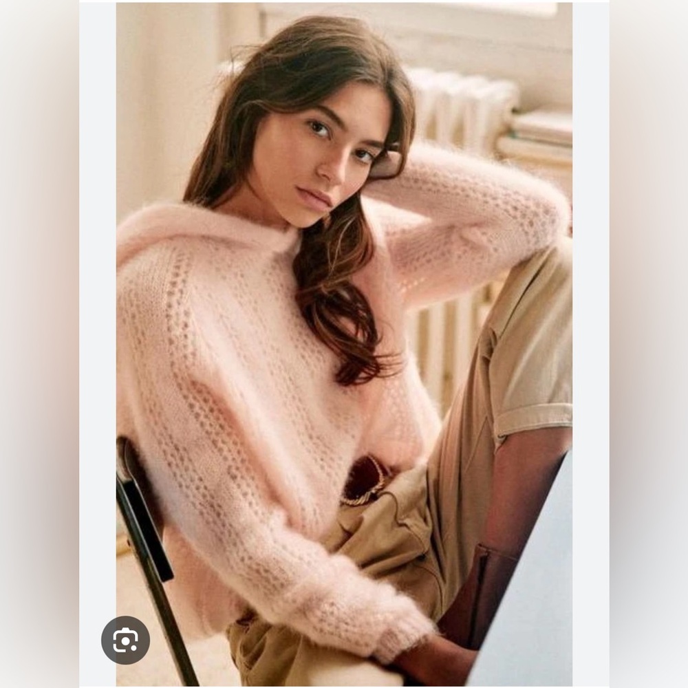 Sezane Theodore Mohair Hooded Sweatshirt